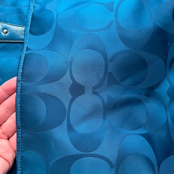 Coach Teal Diaper/Tote Bag NWOT - Picture 4 of 4